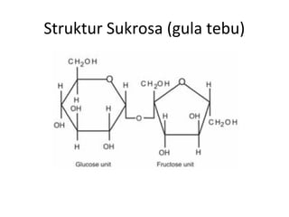 Struktur Sukrosa (gula tebu)
 
