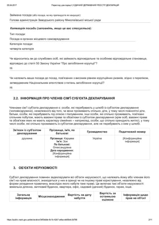 05.04.2017 Перегляд декларації | ЄДИНИЙ ДЕРЖАВНИЙ РЕЄСТР ДЕКЛАРАЦІЙ
https://public.nazk.gov.ua/declaration/34f3ddde­8c1b­4...