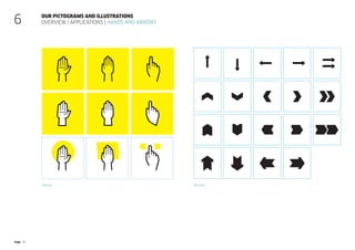 Page 36
Our pictograms and illustrations
Overview | Applications | Hands and arrows
6
Hands Arrows
 