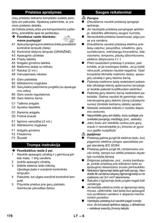– 11 
 Brīdinājums 
Atkaļķošanas procesa laikā drošības aizslēgu 
neskrūvējiet uz ierīces. 
Nelietojiet tvaika tīrītāju, kamēr katlā vēl atrodas 
atkaļķošanas līdzeklis. 
 Pēc 8 stundām izlejiet visu atkaļķošanas šķī-dumu 
no katla. Pēc izliešanas ierīces katlā 
vēl paliek nedaudz šķīduma, tāpēc izskalo-jiet 
katlu 2-3 reizes ar aukstu ūdeni, lai likvi-dētu 
visas atkaļķotāja atliekas. 
 Izlejiet no katla visu ūdeni (skat. attēlu ). 
Piezīme: Grīdas tīrīšanas drāna un frotē audu-ma 
pārvalks jau ir iepriekš mērcēti un tāpēc tos 
darbam ar tvaika tīrītāju var izmantot uzreiz. 
 Netīras grīdas tīrīšanas drānas un frotē pār-valkus 
mazgājiet veļas mašīnā 60°C tempe-ratūrā. 
Nelietojiet veļas mīkstinātāju, lai 
drānas nezaudētu labo netīrumu savākša-nas 
spēju. Drānas ir piemērotas žāvēšanai 
veļas žāvētājā. 
Kļūmju cēloņi bieži vien ir vienkārši, un Jūs tos 
varat novērst pats, izmantojot zemāk minēto pār-skatu. 
Ja Jums rodas šaubas par kļūmes cēloni 
vai, ja konstatētā kļūme šeit nav minēta, vērsie-ties 
pilnvarotā klientu apkalpošanas centrā. 
 Bīstami 
Ierīces apkopes darbus atļauts veikt tikai tad, ja 
tīkla kontaktspraudnis ir atvienots no strāvas pa-deves 
un tvaika tīrītājs ir atdzisis. 
Ierīces labošanu ir atļauts veikt tikai ražotāja 
pilnvarotam klientu apkalpošanas centram. 
 Veiciet tvaika katla atkaļķošanu. 
 Izslēdziet ierīci. 
 Skat. „Atkārtota ūdens uzpilde“ Lapa 9. 
Tvaika padeves svira ir nobloķēta /ir iedarbināta 
bērnu piekļuves kontroles funkcija. 
 Pārslēdziet tvaika padeves izvēles slēdzi uz 
priekšu. 
 Spiediet tvaika pistoli tik ilgi, līdz izplūst ma-zāks 
daudzums ūdens. 
 Veiciet tvaika katla atkaļķošanu. 
Rezervētas tiesības veikt tehniskas izmaiņas! 
Pierīču kopšana 
Palīdzība darbības traucējumu 
gadījumā 
Ilgs uzsilšanas laiks 
Tvaika katls ir aizkaļķojies 
Nenotiek tvaika padeve 
Tvaika katlā nav ūdens 
Nevar nospiest tvaika padeves sviru 
Izplūst liels daudzums ūdens 
Pārāk pilns tvaika katls 
Tvaika katls ir aizkaļķojies 
Tehniskie dati 
Strāvas pieslēgums 
Spriegums 220-240 
1~50/60 
V 
Hz 
Aizsardzības klase I 
Aizsardzības līmenis IPX4 
Tehniskie dati attiecībā uz jaudu 
Karsēšanas jauda 1500 W 
Maksimālais darba spiediens 0,32 MPa 
Uzkaršanas laiks 8 Minūtes 
Tvaika daudzums 
Pastāvīga tvaika padeve 40 g/min 
Maks. tvaika plūsma 100 g/min 
Izmēri 
Tvaika ģenerators 1,0 l 
Svars (bez pierīcēm) 3,1 kg 
Platums 254 mm 
Garums 380 mm 
Augstums 260 mm 
176 LV 
 