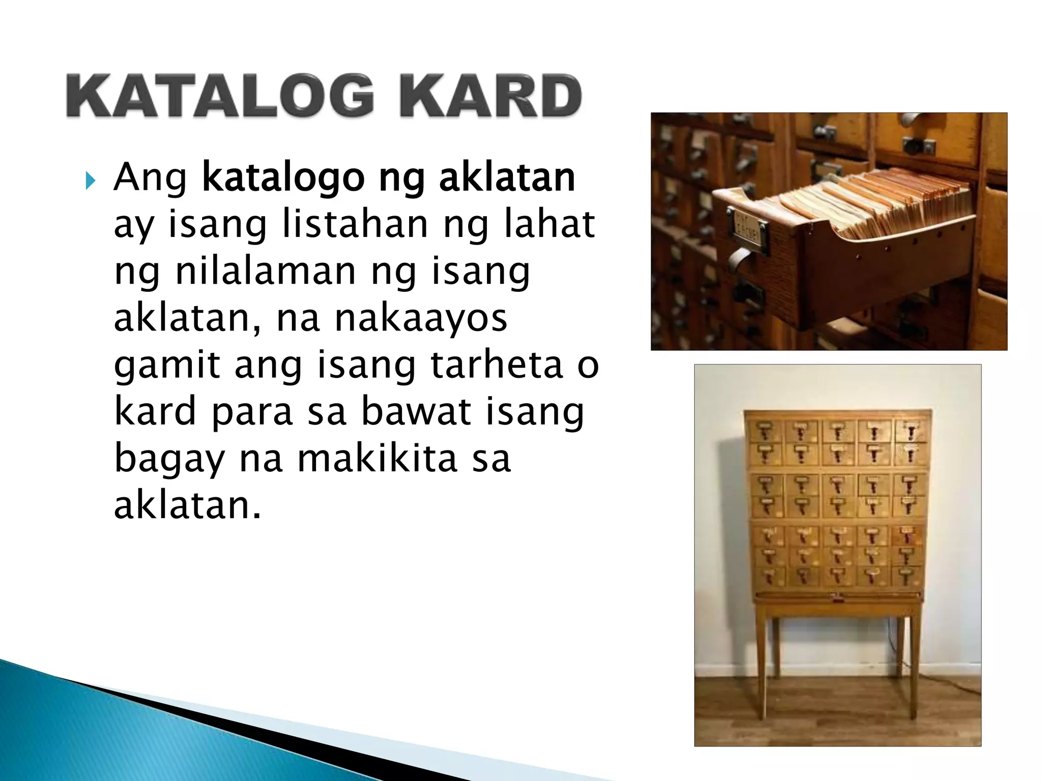 Kard Katalog at OPAC Public Access Catalogue) PPTX