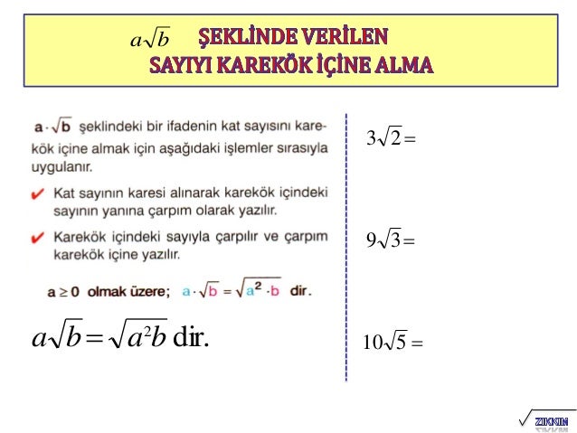 Kareköklü sayilar