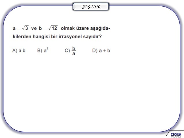 Kareköklü sayilar