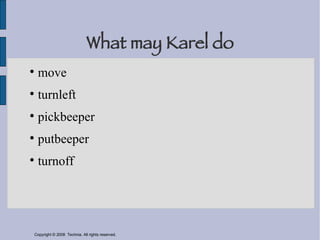 Karel the Robot Teaches Critical Thinking | PPT | Programming Languages ...