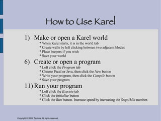 Karel the Robot Teaches Critical Thinking | PPT | Programming Languages ...