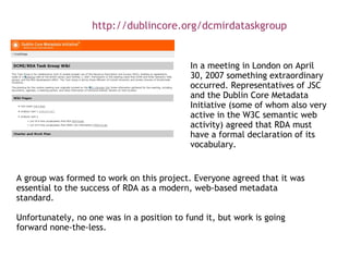 Karen Coyle Keynote - R&D: Can Resource Description become Rigorous Data?