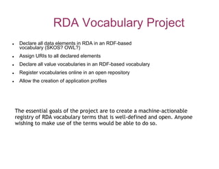 Karen Coyle Keynote - R&D: Can Resource Description become Rigorous Data?