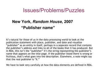 Karen Coyle Keynote - R&D: Can Resource Description become Rigorous Data?