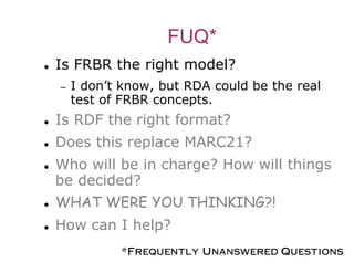 Karen Coyle Keynote - R&D: Can Resource Description become Rigorous Data?