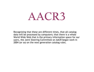 Karen Coyle Keynote - R&D: Can Resource Description become Rigorous Data?