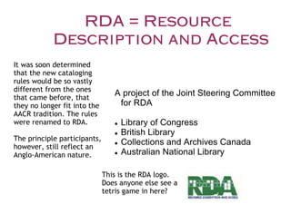 Karen Coyle Keynote - R&D: Can Resource Description become Rigorous Data?