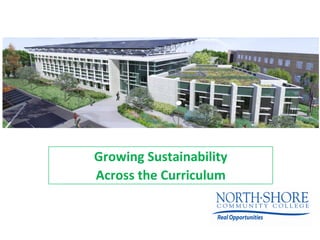 Growing	
  Sustainability	
  	
  
Across	
  the	
  Curriculum	
  
 