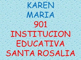 KAREN
    MARIA
     901
 INSTITUCION
  EDUCATIVA
SANTA ROSALIA
 