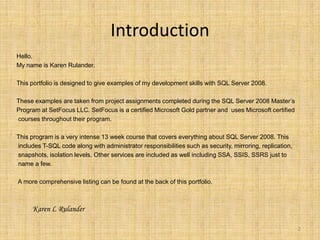 SQL Portfolio | PPT