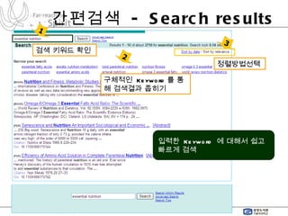 간편검색  - Search results  1 검색 키워드 확인 2 구체적인  Keyword 를 통해 검색결과 좁히기 3 정렬방법선택 입력한  Keyword  에 대해서 쉽고 빠르게 검색 