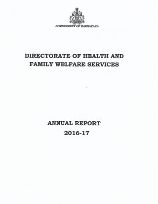 Karnataka Health Department annual report 2016-2017