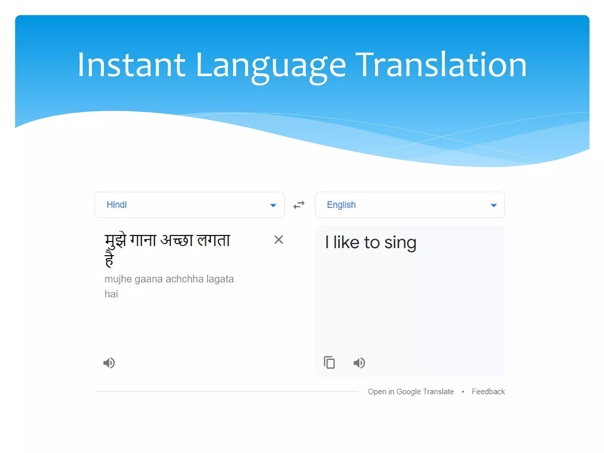 Instant Language Translation
 
