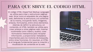 codigos HTML para blogs y paginas web Karina | PPTX