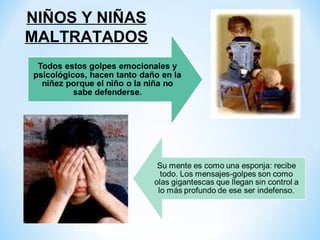 NIÑOS Y NIÑAS
MALTRATADOS
 