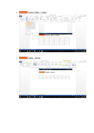  Lección 29 Insertar Tablas – Celdas
 Lección 30 Tablas – Diseño
 