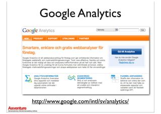 Google Analytics




http://www.google.com/intl/sv/analytics/
 