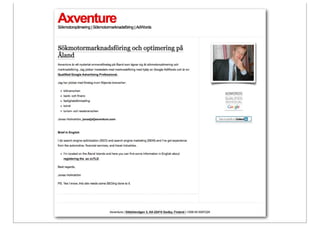 Internet Marknadsföring - Västra Nylands handelskammare
