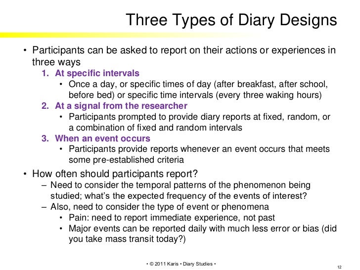 diary studies in hci psychology structured interview questions