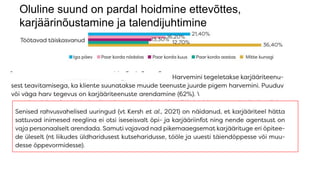 Oluline suund on pardal hoidmine ettevõttes,
karjäärinõustamine ja talendijuhtimine
 