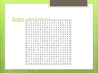 Sopa de letras
 