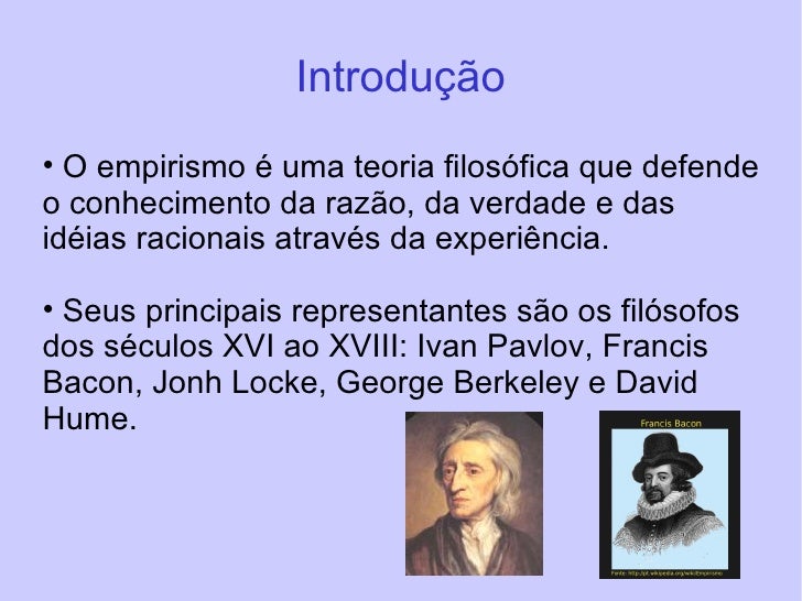 O Empirismo Corrente Filosofica Da Qual Locke Fazia Parte
