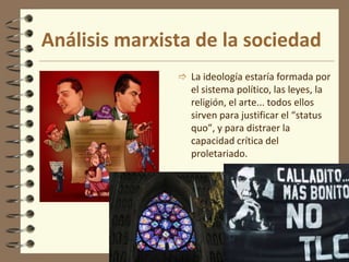 A través de la praxis (trabajo) Marx intenta superar la tensión entre un idealismo demasiado alejado de las cosas, y un materialismo demasiado apegado a las mismas. Materialismo históricoEl materialismo histórico de Marx no pretende ser un dogma, algo acabado, pues se empobrece si se entiende como una teoría metafísica o filosófica.