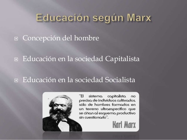 Karl marx educacion