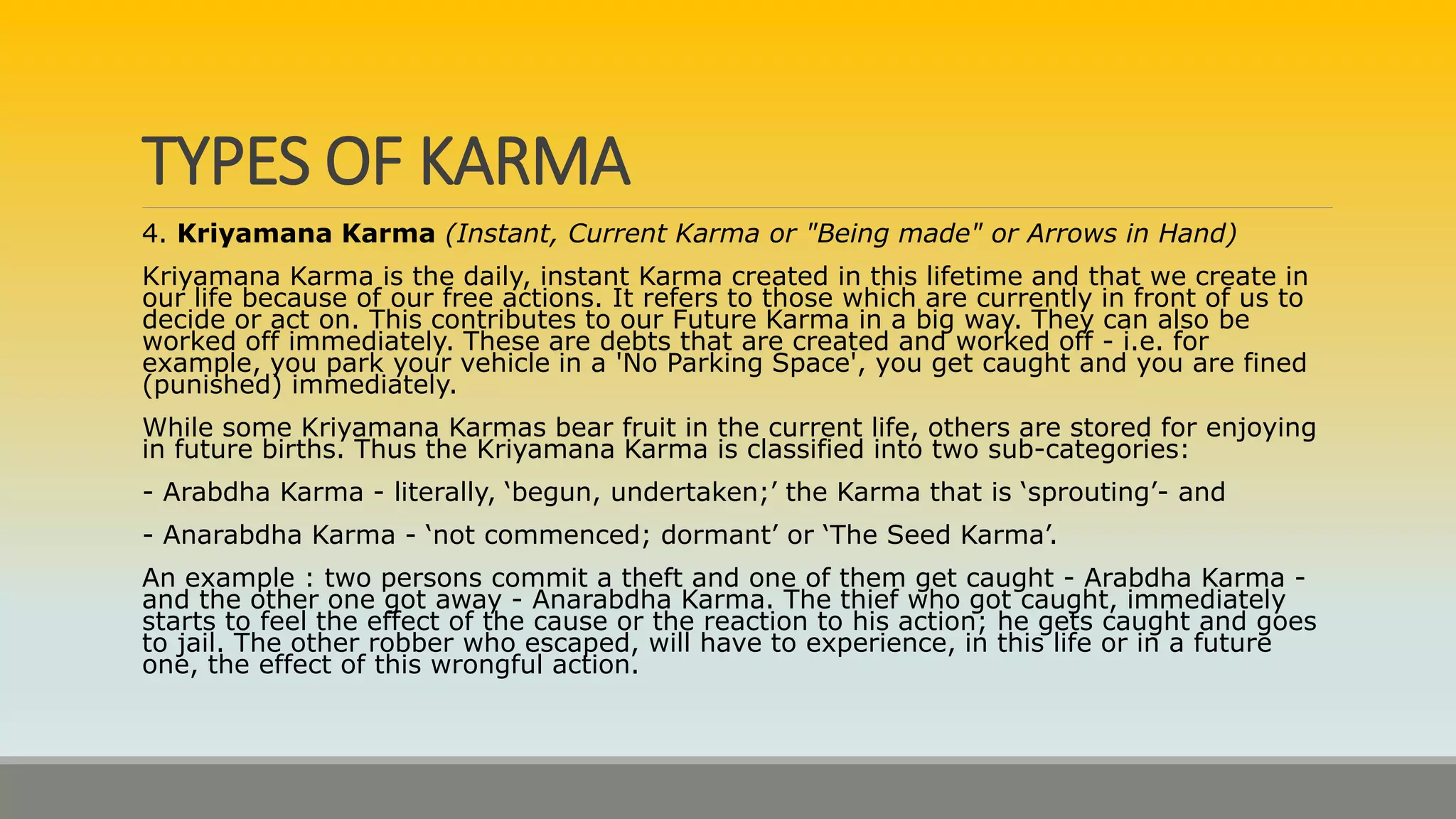 Karma, gunas, rules and regs | PPTX