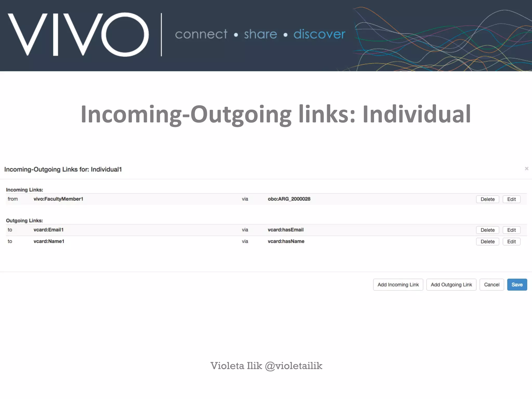 Incoming-­‐Outgoing	
  links:	
  Individual	
  	
  
	
  
Violeta Ilik @violetailik
 