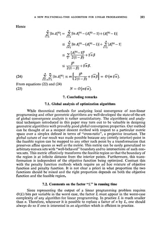 A New Polynomial-Time Algorithm for Linear Programming | PDF