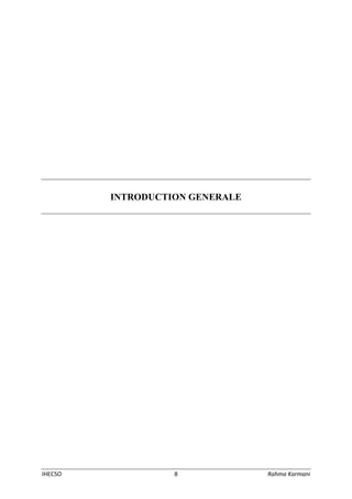 IHECSO 8 Rahma Karmani
INTRODUCTION GENERALE
 