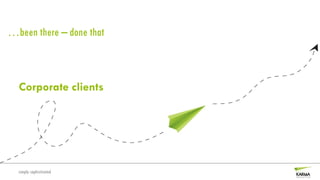 …been there – done that



  Corporate clients




  simply sophisticated
 