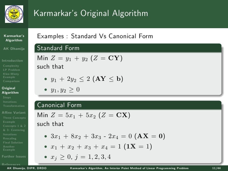 Interior Point Method For Linear Programming
