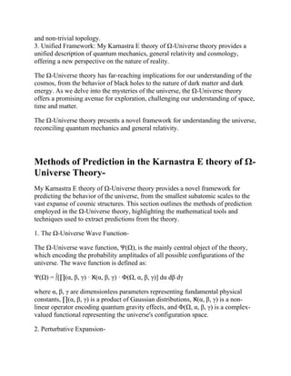 Karnastra E: A Unified Theory of Quantum Gravity and Cosmology | PDF