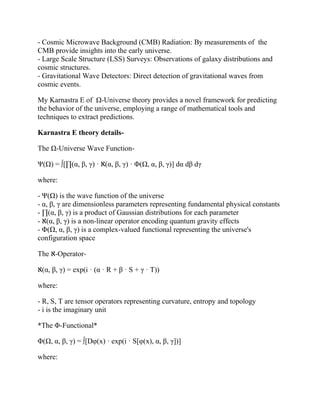 Karnastra E: A Unified Theory of Quantum Gravity and Cosmology | PDF