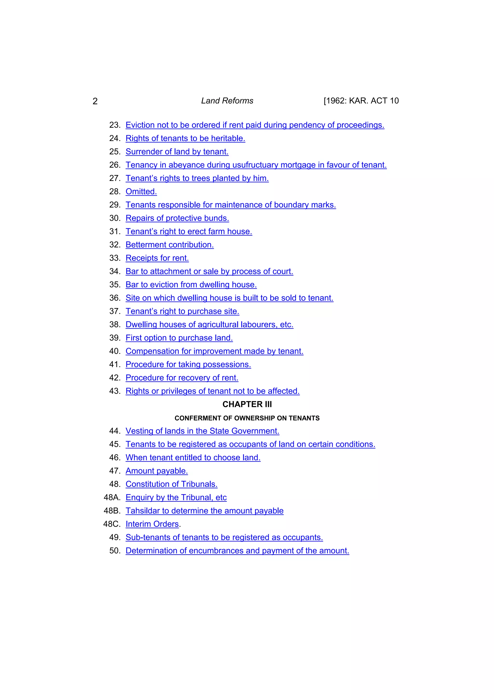 Karnataka land-reforms-act-1961 | PDF