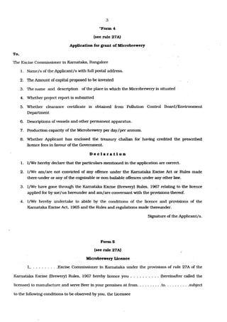 MICROBREWERY IN INDIA: Karnataka excise POLICY