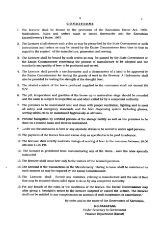 MICROBREWERY IN INDIA: Karnataka excise POLICY