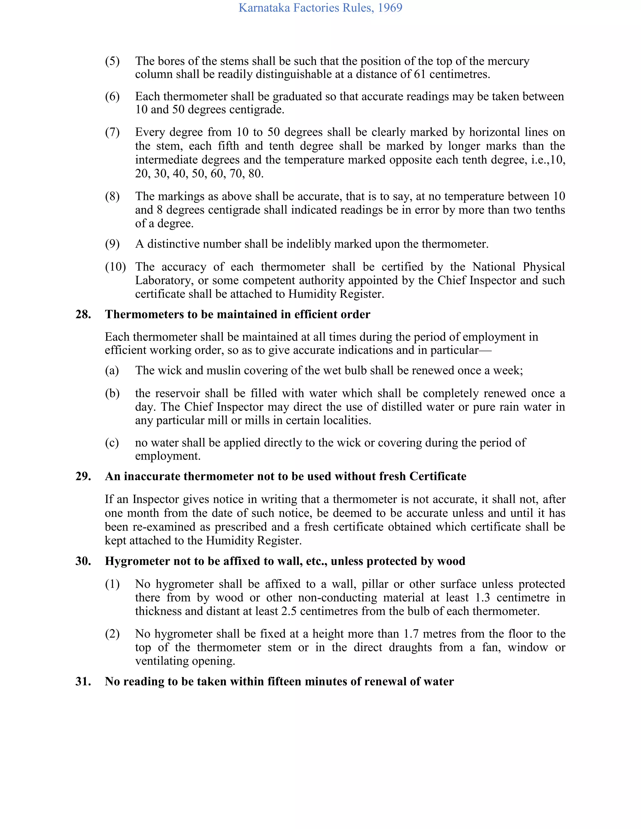 Karnataka factories rules, 1969 | PDF
