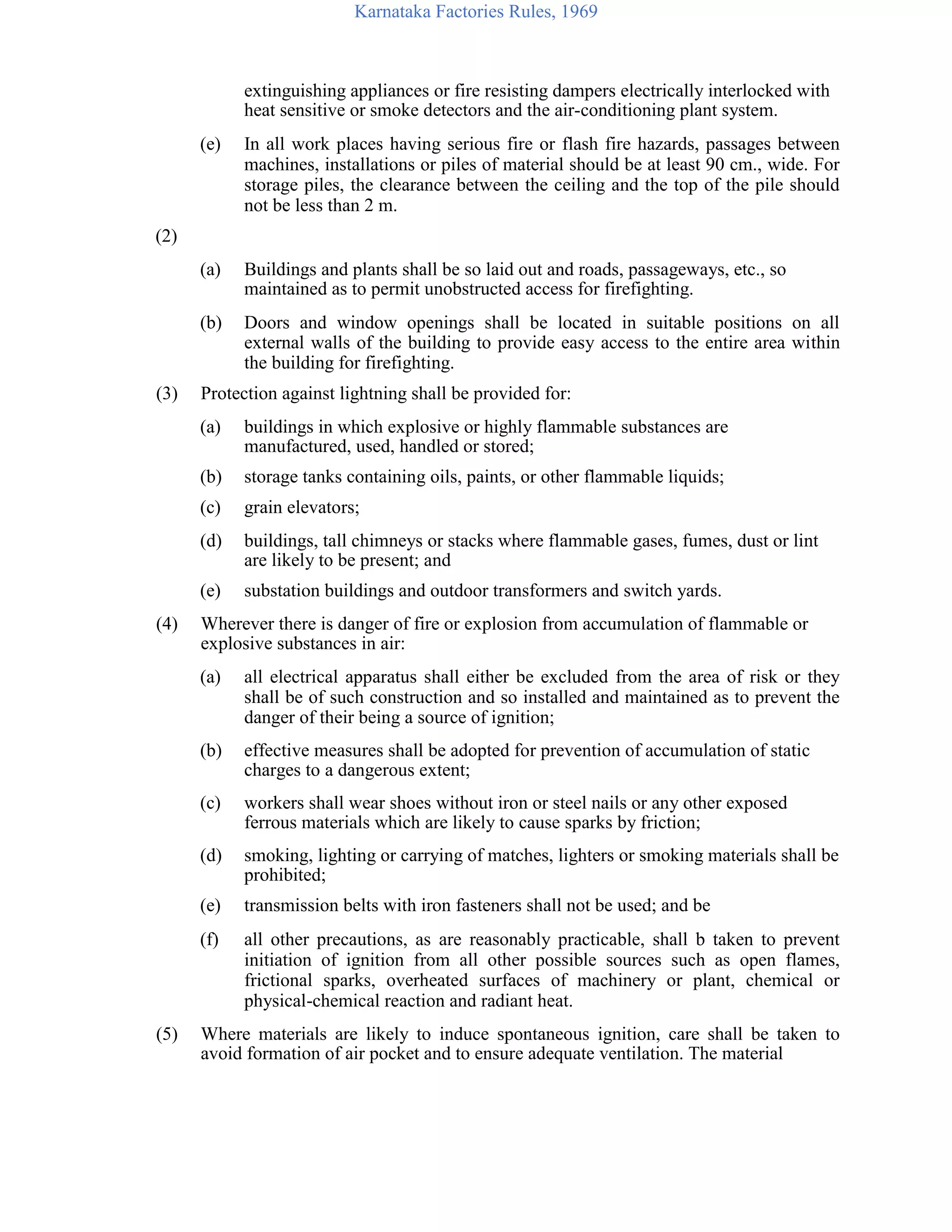 Prohibited Factory Rules Karnataka factories rules, 1969 | PDF