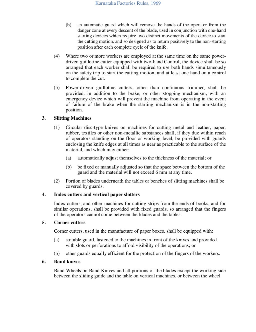 Karnataka factories rules, 1969