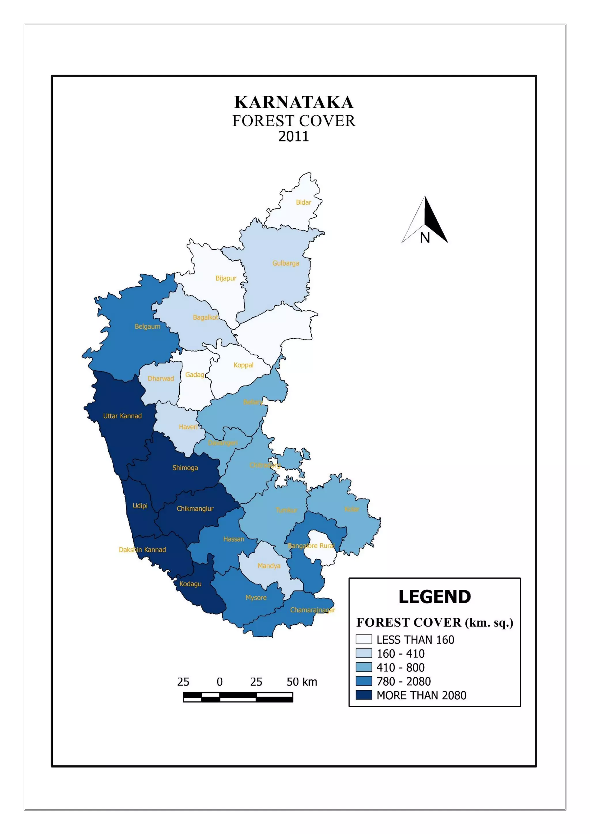 Geographical Information System and Karnataka Forest cover digitization