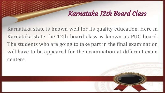 Karnataka Puc Result 2017 Declaration In May