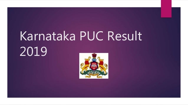 Karnataka Puc Result 2019