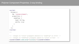 Polymer Component Properties: 2-way binding
 